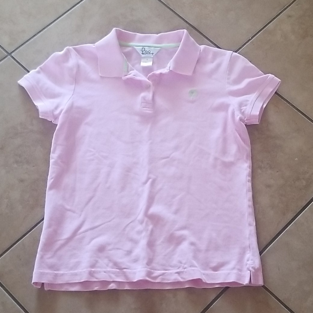 Womans Lilly Pulitzer Pink Polo Shirt Sz Small